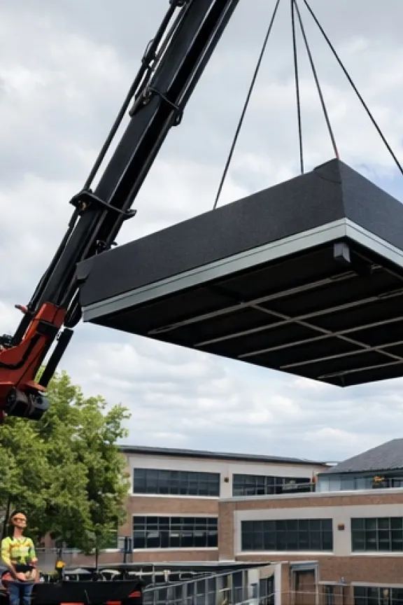 installatie van prefab panelen 